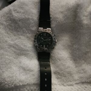 Bvlgari Black and Silver Watch